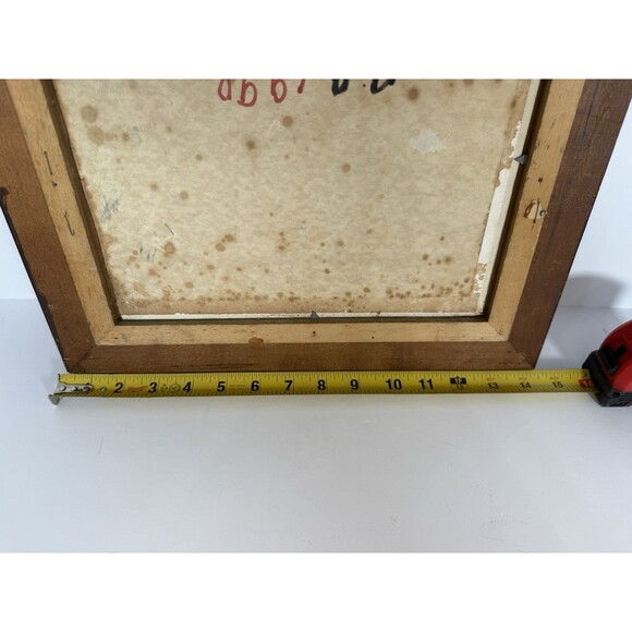 Winter Cottage Landscape‎ Scene Oil Painting In Wood Frame MCM VTG Cozy Cottage - Picture 9 of 11